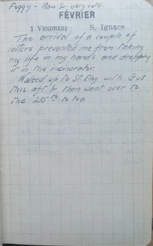 Diary scan, February 1, 1918 (Friday)