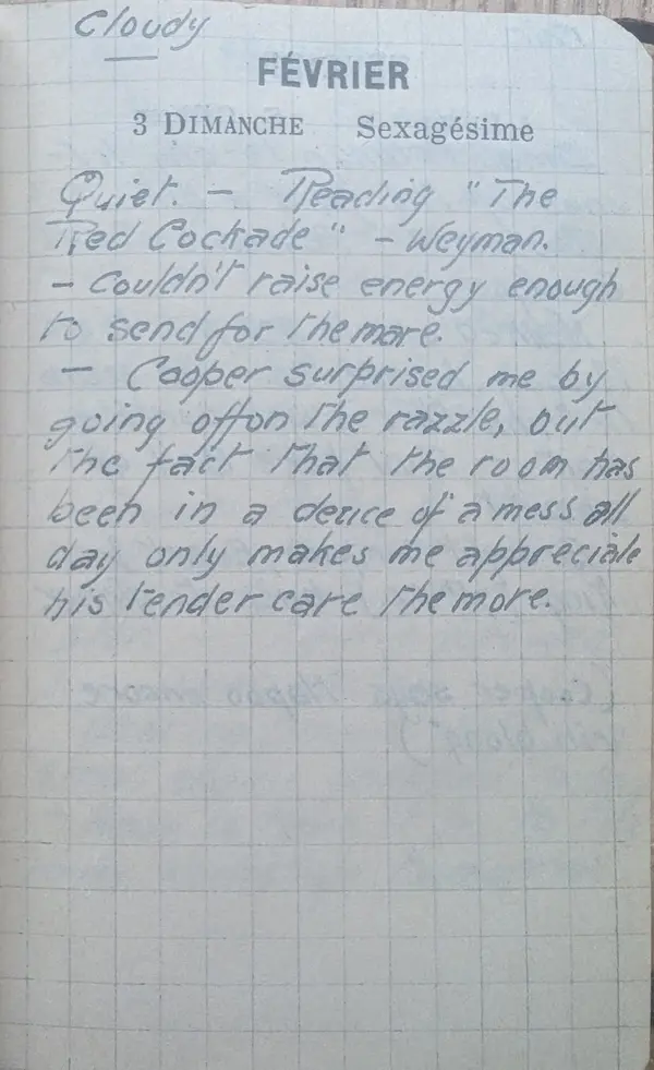 Diary scan, February 3, 1918 (Sunday)