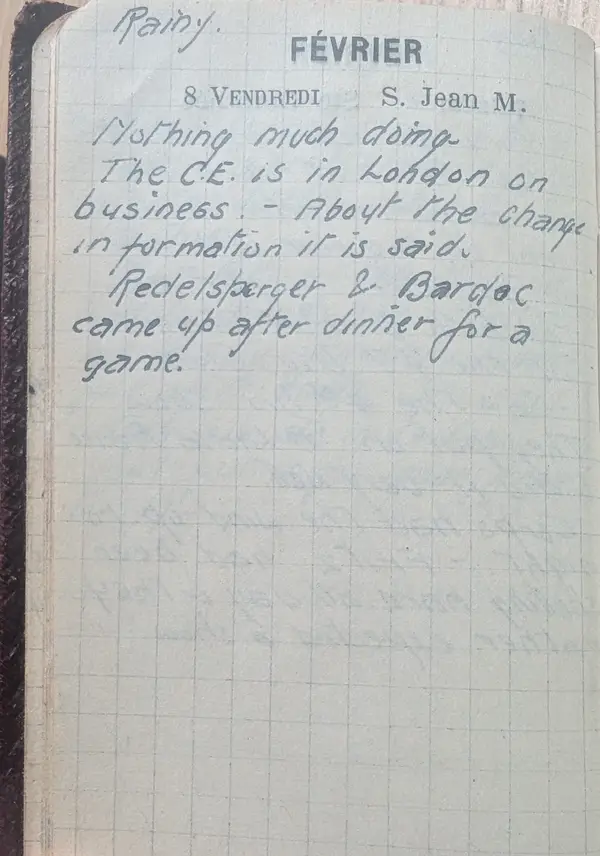 Diary scan, February 8, 1918 (Friday)