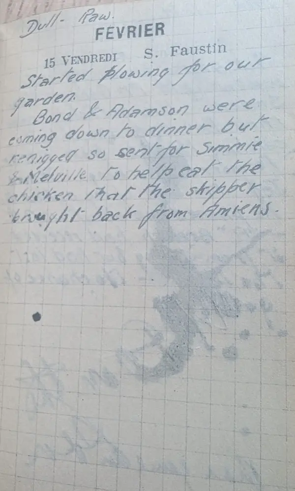 Diary scan, February 15, 1918 (Friday)
