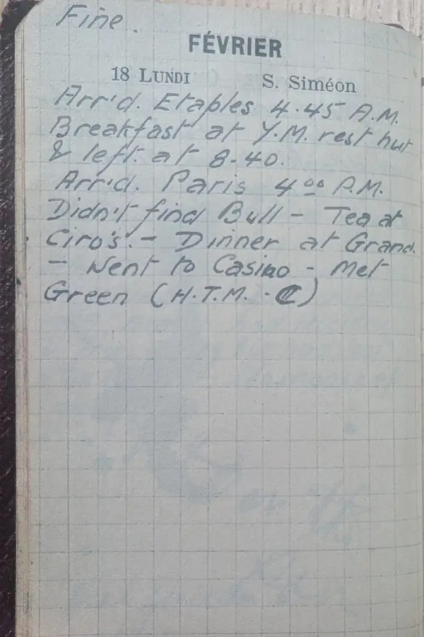 Diary scan, February 18, 1918 (Monday)