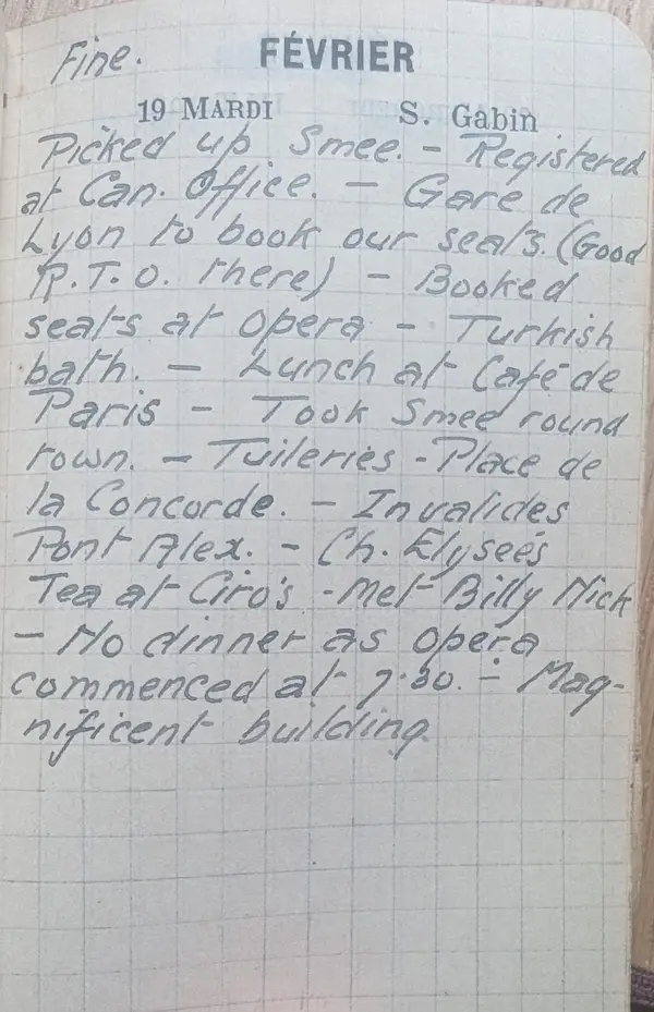 Diary scan, February 19, 1918 (Tuesday)