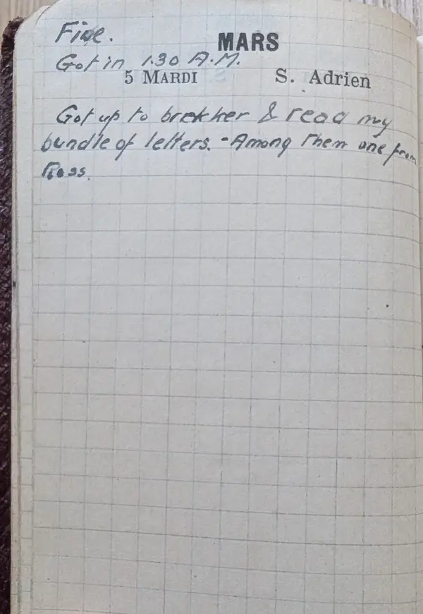 Diary scan, March 5, 1918 (Tuesday)