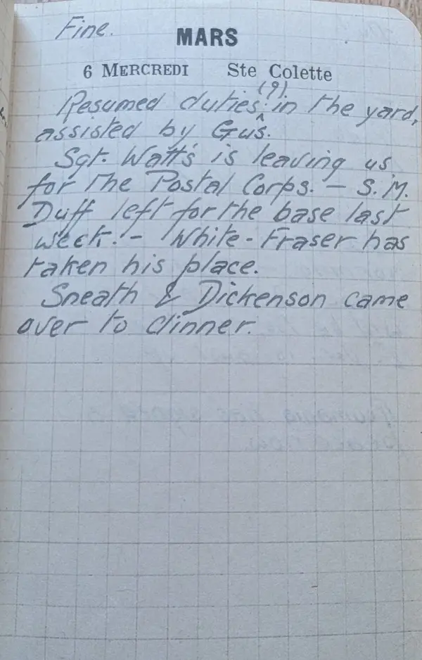 Diary scan, March 6, 1918 (Wednesday)
