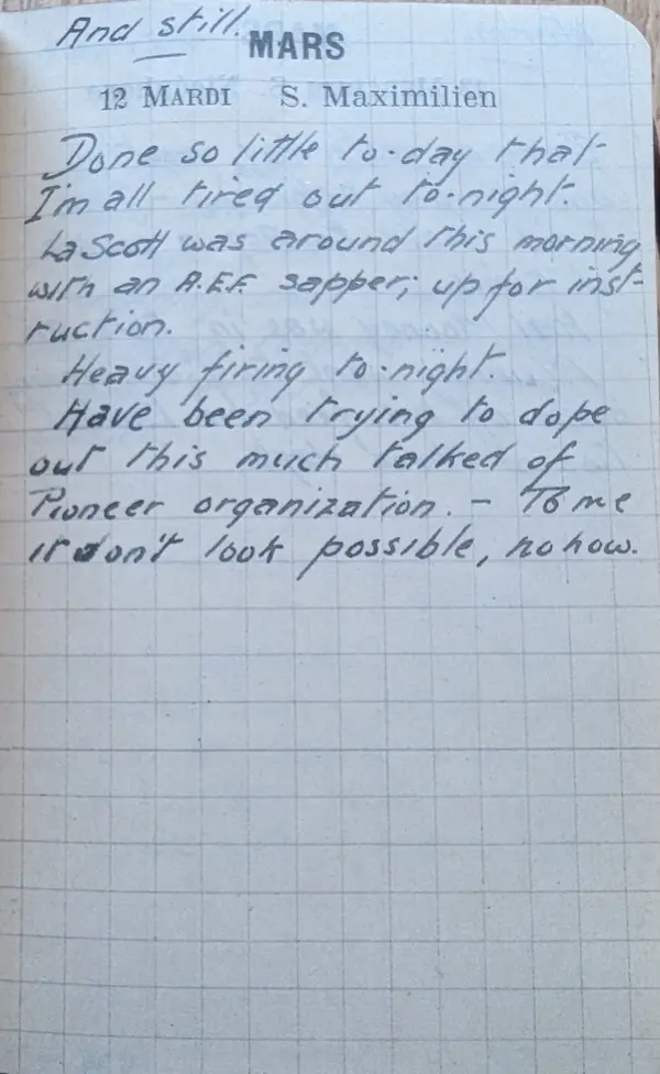 Diary scan, March 12, 1918 (Tuesday)