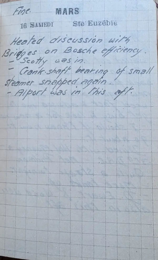 Diary scan, March 16, 1918 (Saturday)