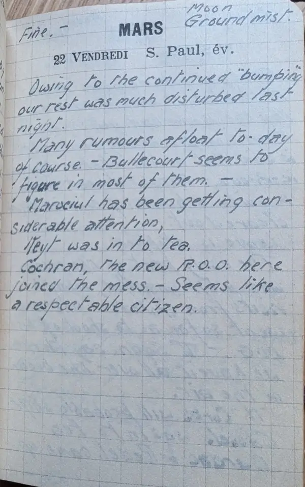 Diary scan, March 22, 1918 (Friday)