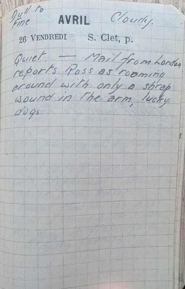 Diary scan, April 26, 1918 (Friday)