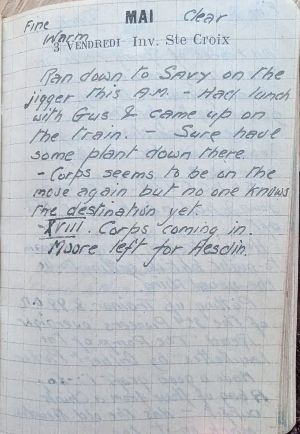 Diary scan, May 3, 1918 (Friday)