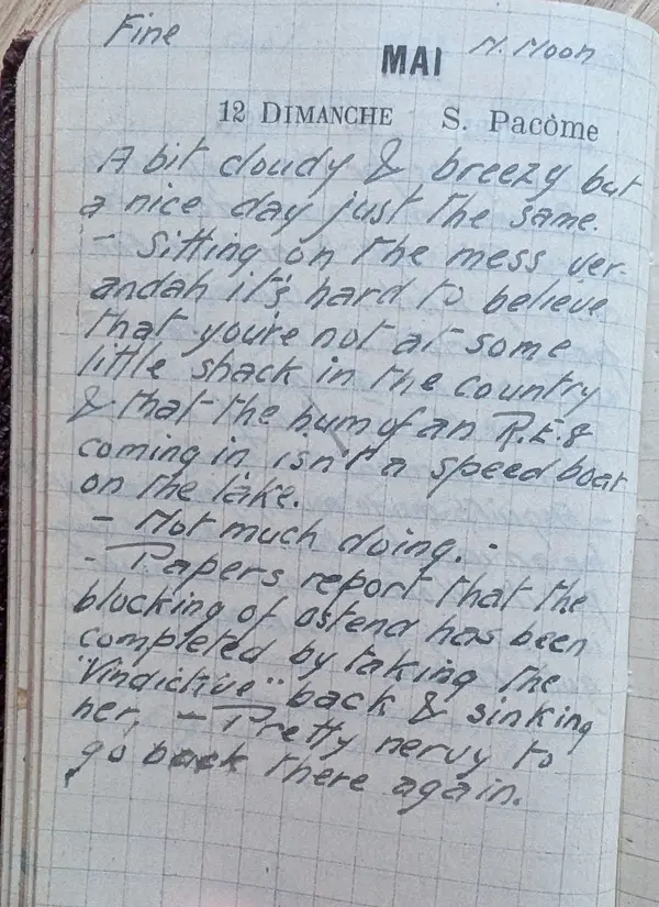 Diary scan, May 12, 1918 (Sunday)
