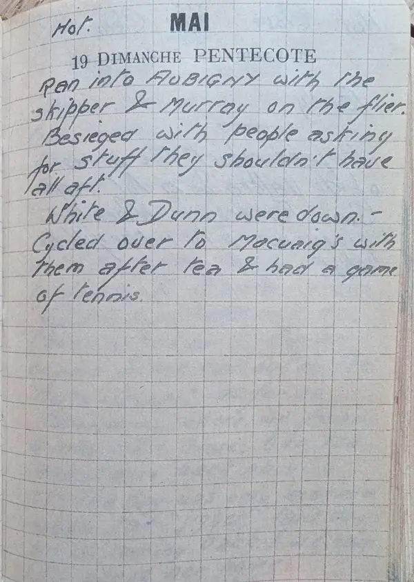 Diary scan, May 19, 1918 (Sunday)