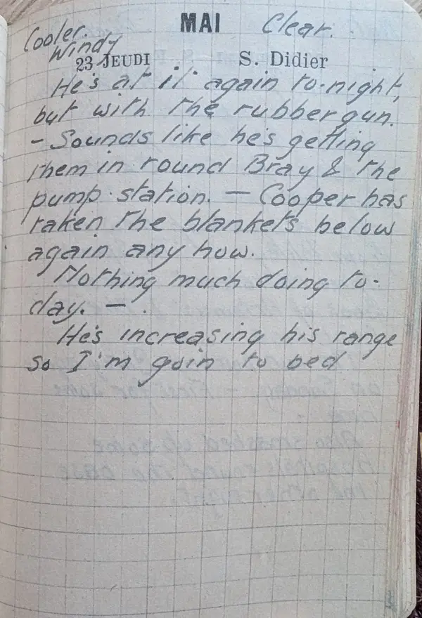 Diary scan, May 23, 1918 (Thursday)