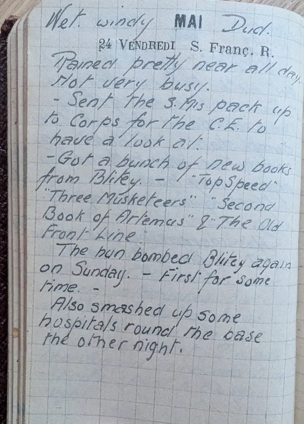 Diary scan, May 24, 1918 (Friday)