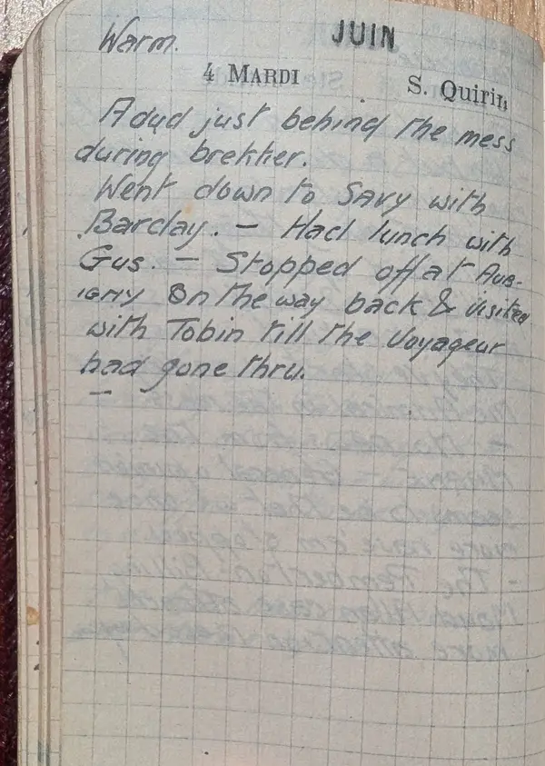 Diary scan, June 4, 1918 (Tuesday)