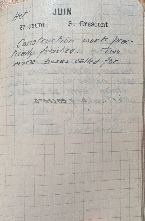 Diary scan, June 27, 1918 (Thursday)