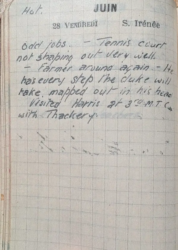 Diary scan, June 28, 1918 (Friday)