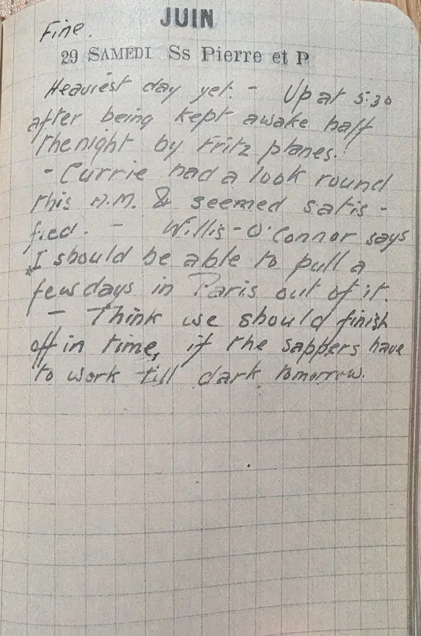 Diary scan, June 29, 1918 (Saturday)