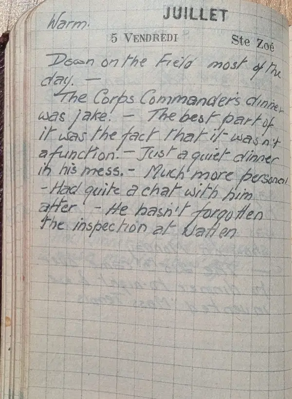 Diary scan, July 5, 1918 (Friday)