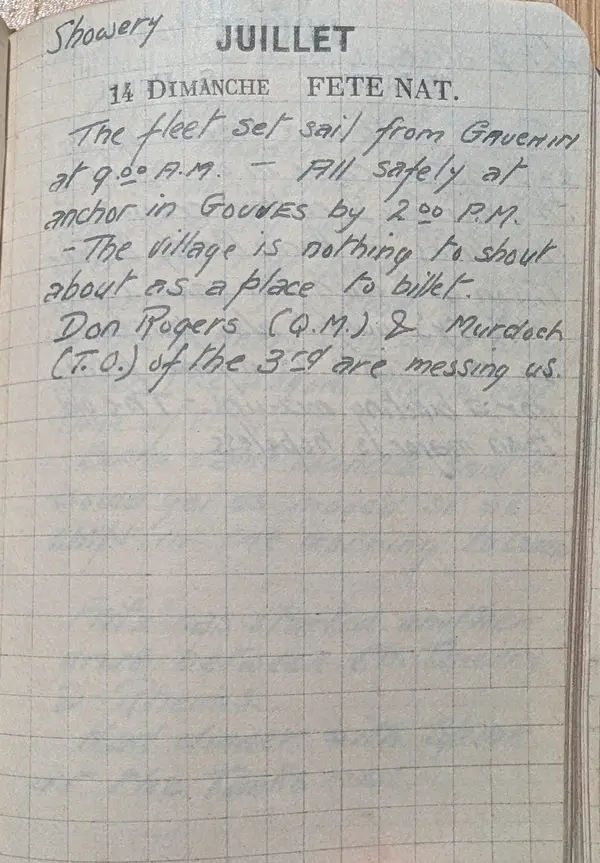 Diary scan, July 14, 1918 (Sunday)