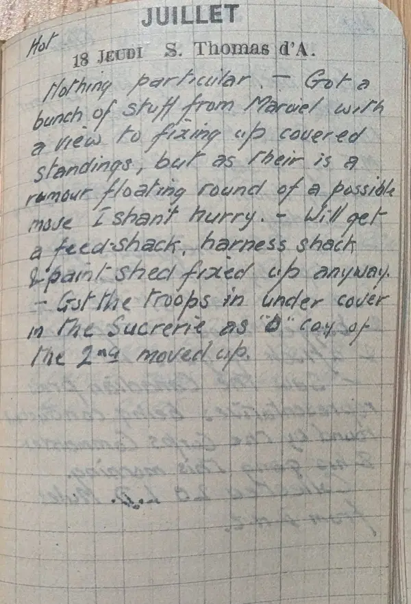 Diary scan, July 18, 1918 (Thursday)