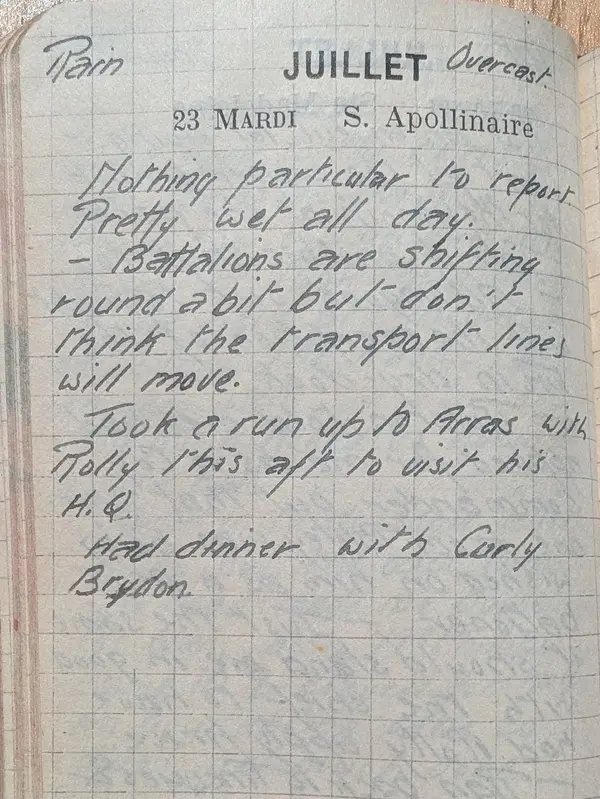 Diary scan, July 23, 1918 (Tuesday)