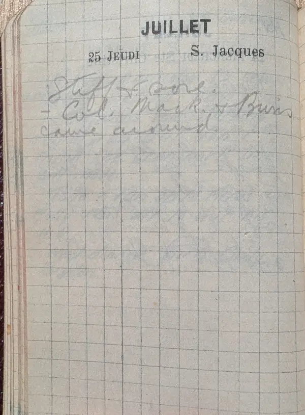 Diary scan, July 25, 1918 (Thursday)