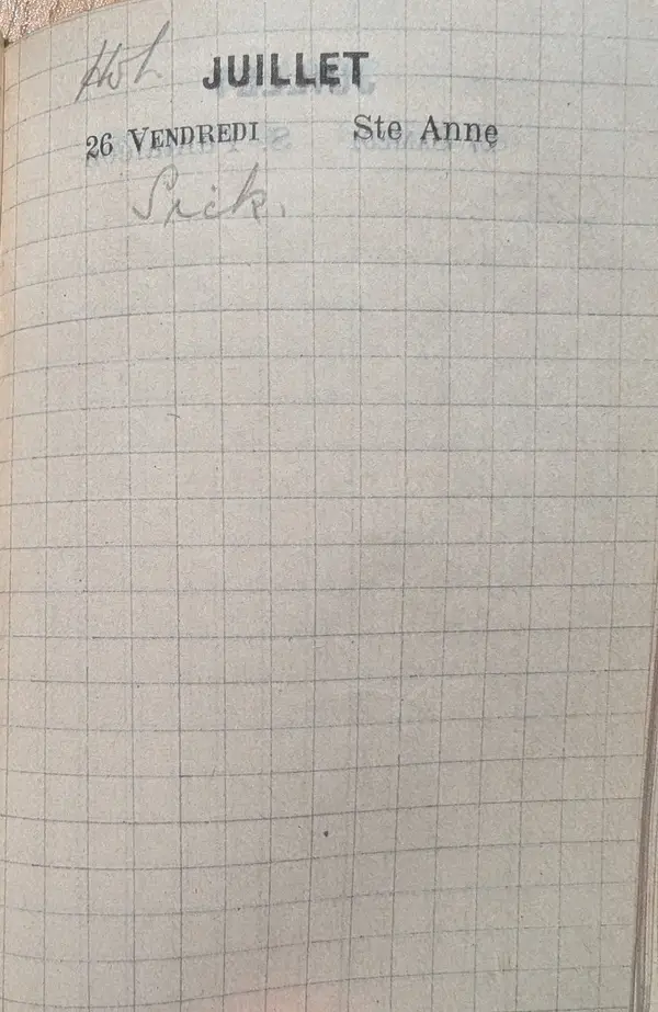 Diary scan, July 26, 1918 (Friday)