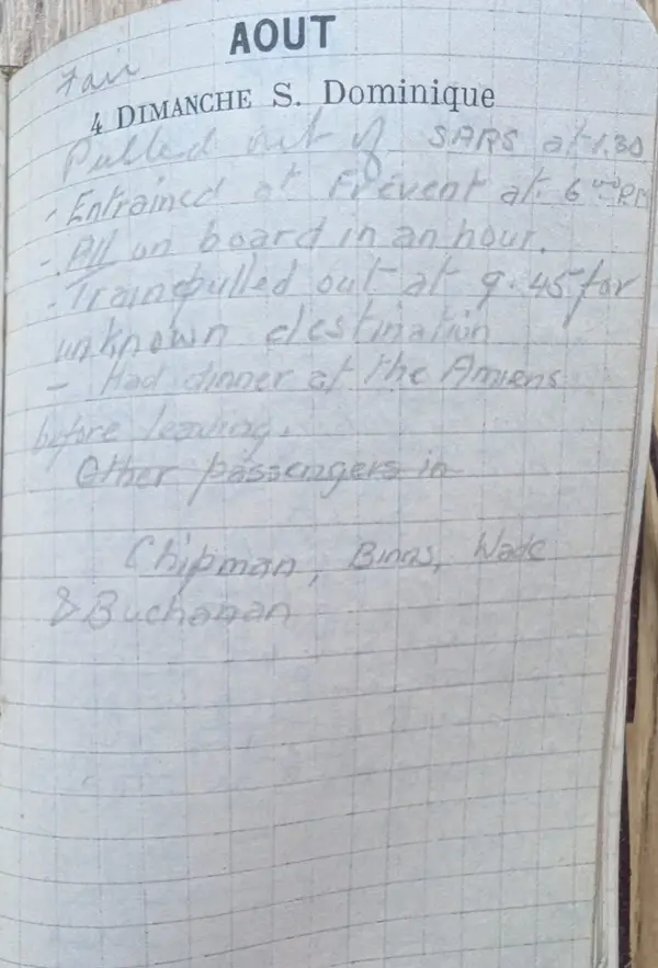Diary scan, August 4, 1918 (Sunday)