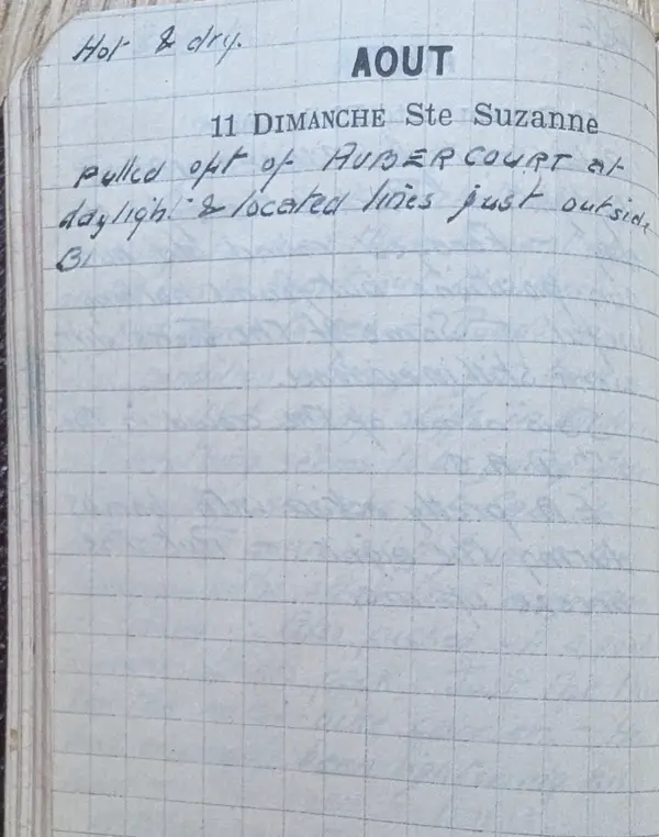 Diary scan, August 11, 1918 (Sunday)
