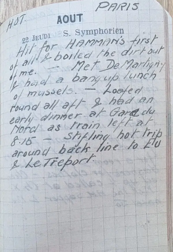 Diary scan, August 22, 1918 (Thursday)