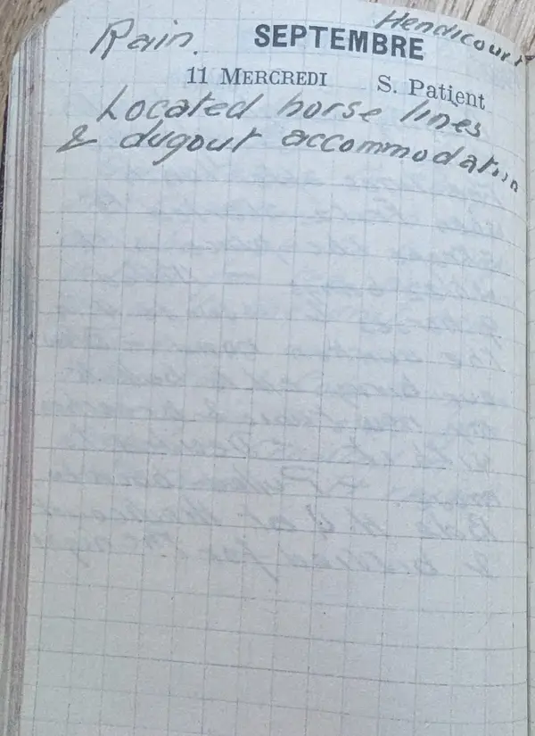 Diary scan, September 11, 1918 (Wednesday)