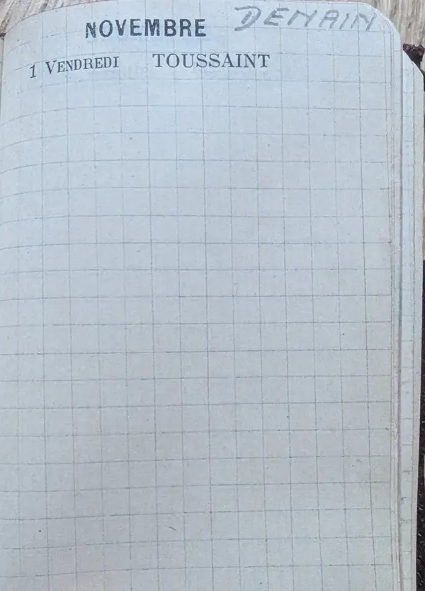 Diary scan, November 1, 1918 (Friday)