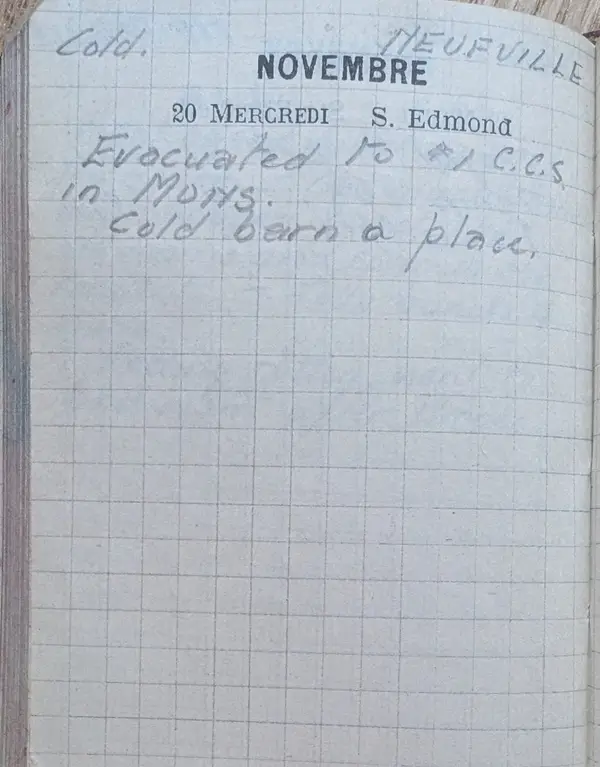 Diary scan, November 20, 1918 (Wednesday)
