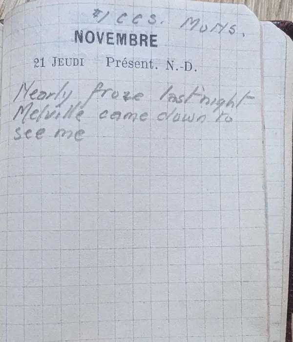 Diary scan, November 21, 1918 (Thursday)