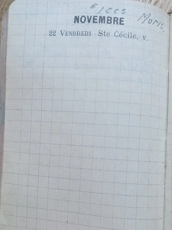 Diary scan, November 22, 1918 (Friday)