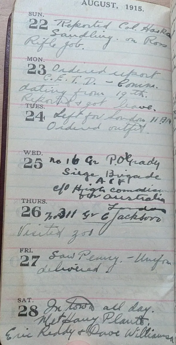 Diary scan, August 25, 1915 (Wednesday)