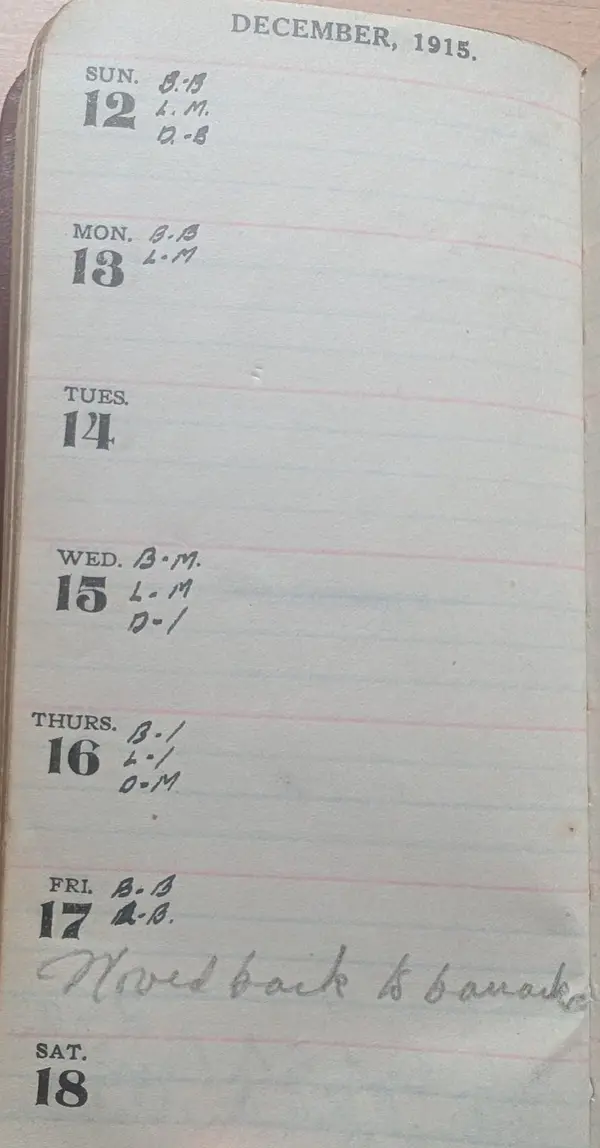 Diary scan, December 12, 1915 (Sunday)