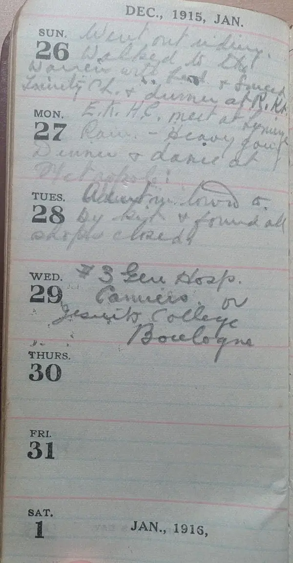 Diary scan, December 26, 1915 (Sunday)