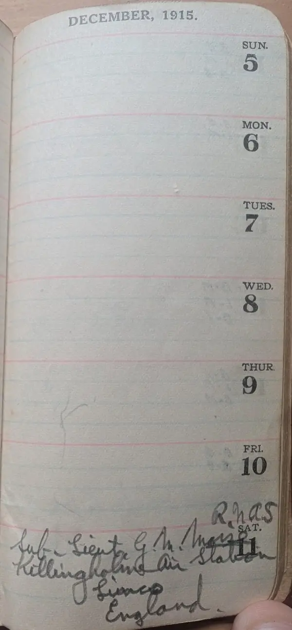 Diary scan, December 11, 1915 (Saturday)