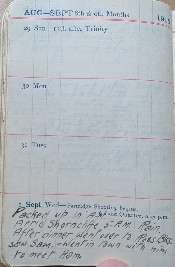 Diary scan, September 1, 1915 (Wednesday)