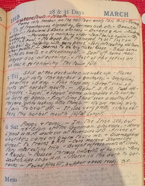 Diary scan, March 4, 1915 (Thursday)