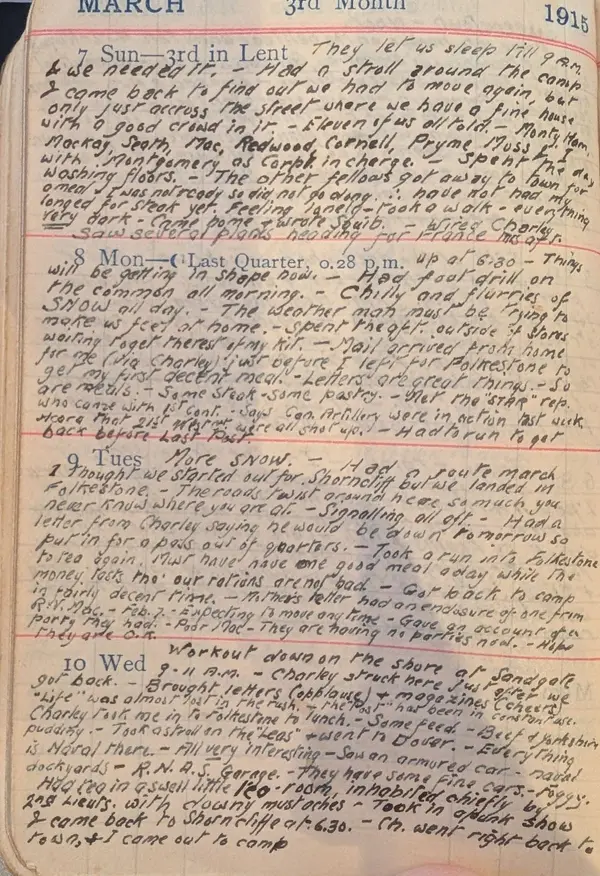 Diary scan, March 7, 1915 (Sunday)