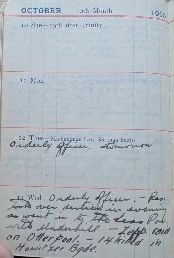 Diary scan, October 12, 1915 (Tuesday)