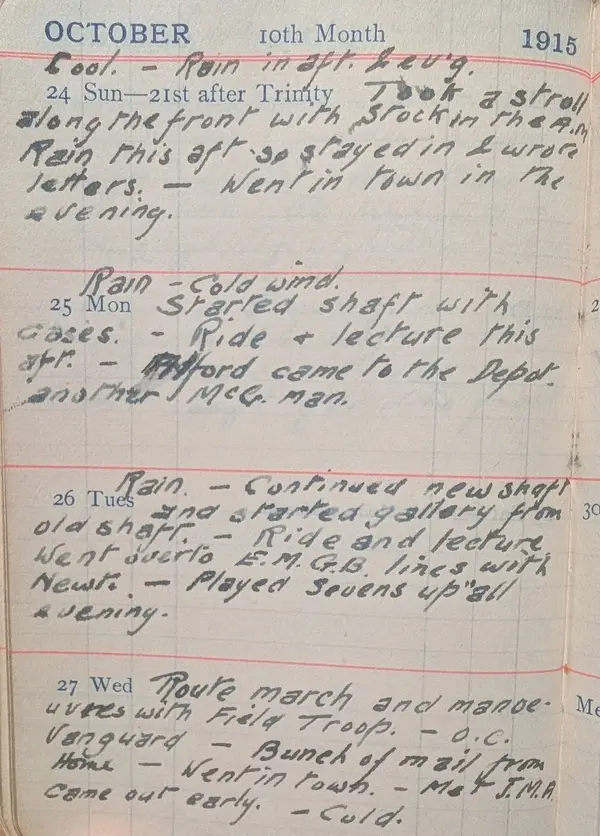 Diary scan, October 24, 1915 (Sunday)